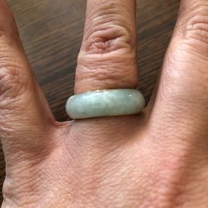 14k Retro Jade Ring